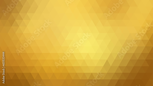 Abstract gradient gold triangle mosaic, low poly background, vector illustration.
