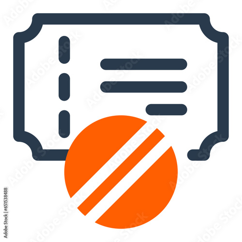 Cricket Ticket for Spectators Icon