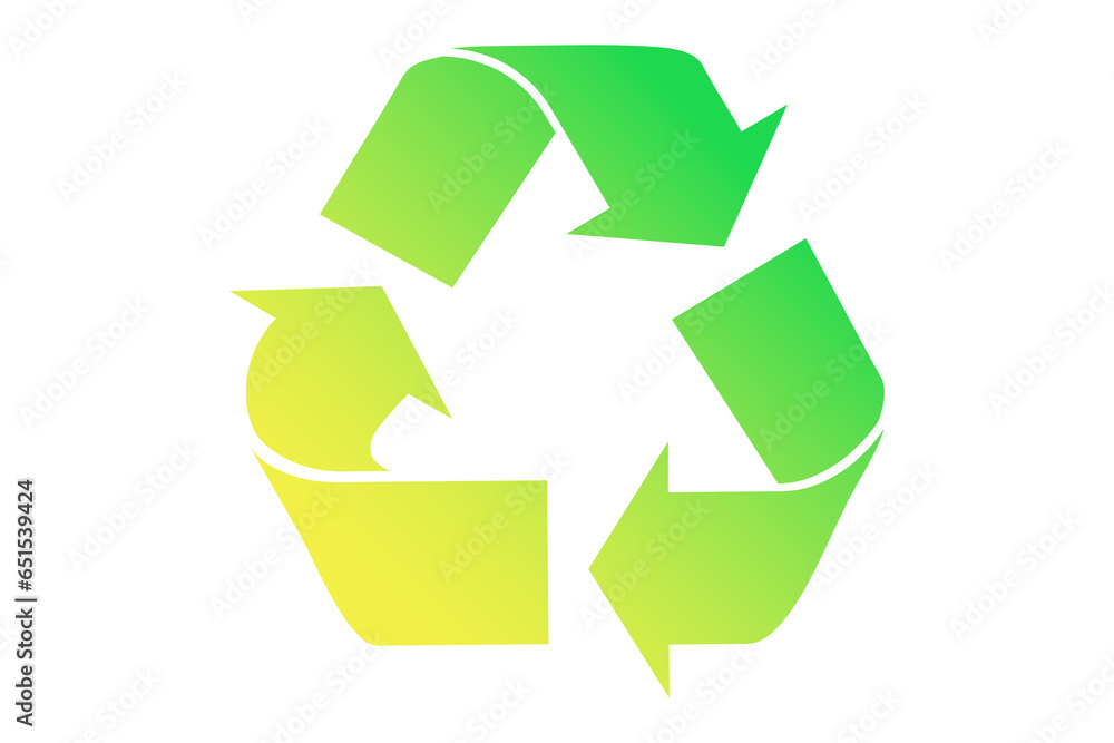 Recycle symbol colorful on white background. Recycle symbol colorful on white background.