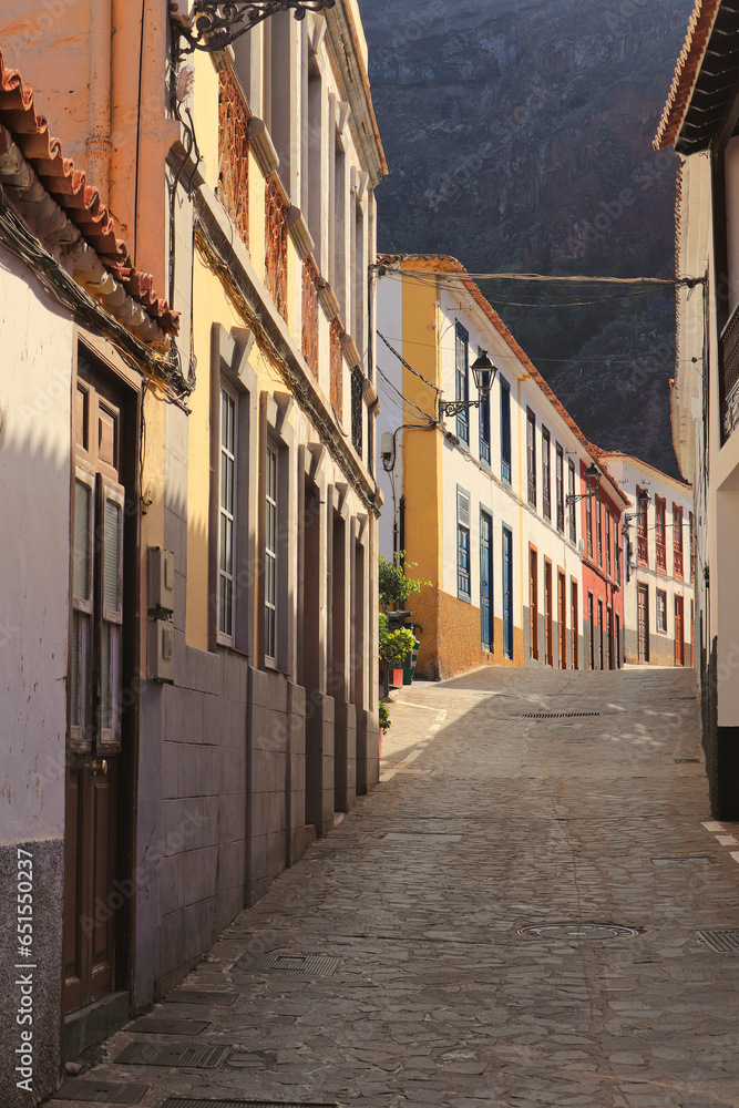 Calle de Agulo, one of the most beautiful towns in Spain (La Gomera, Canary Islands).