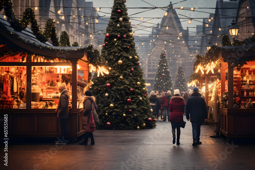 Fairy Lights and Festive Stalls: A Delightful Christmas Market Scene  © rodrigodm22