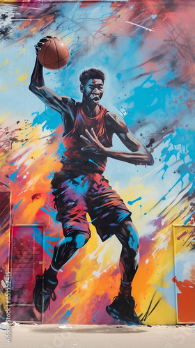basquete no estilo Arte de rua 