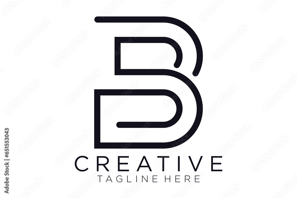 Abstract letter B logo design. icons for business of luxury, elegant, simple Abstract letter B logo design. icons for business of luxury, elegant, simple