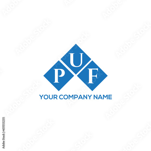 PUF letter logo design on white background. PUF creative initials letter logo concept. PUF letter design.
