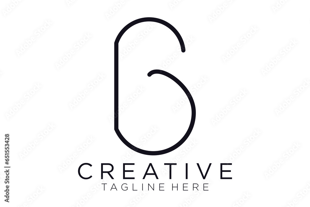 Fototapeta premium letter B logo vector design, icon, minimalist, modern logo simple