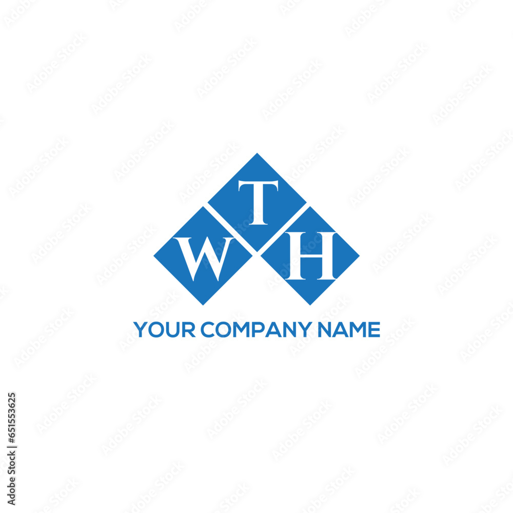 WTH letter logo design on white background. WTH creative initials letter logo concept. WTH letter design.