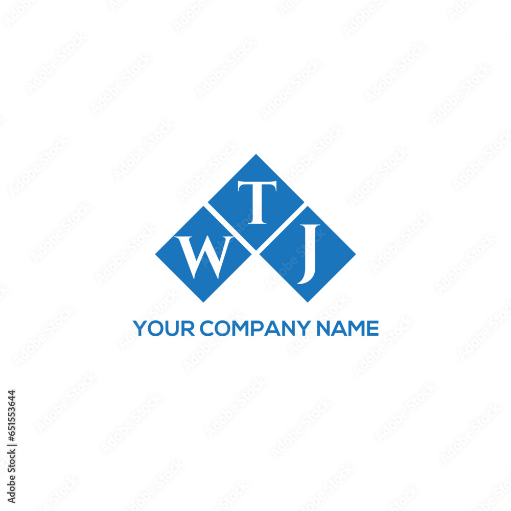 WTJ letter logo design on white background. WTJ creative initials letter logo concept. WTJ letter design. WTJ letter logo design on white background. WTJ creative initials letter logo concept. WTJ letter design.