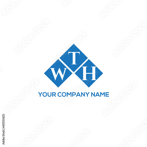 WTH letter logo design on white background. WTH creative initials letter logo concept. WTH letter design.