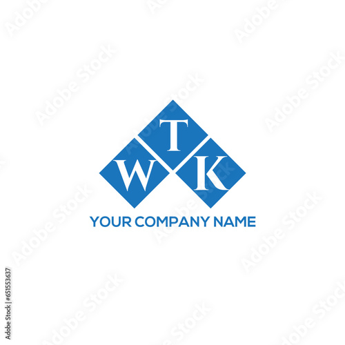 WTK letter logo design on white background. WTK creative initials letter logo concept. WTK letter design. 