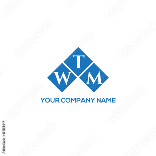 WTM letter logo design on white background. WTM creative initials letter logo concept. WTM letter design. photo