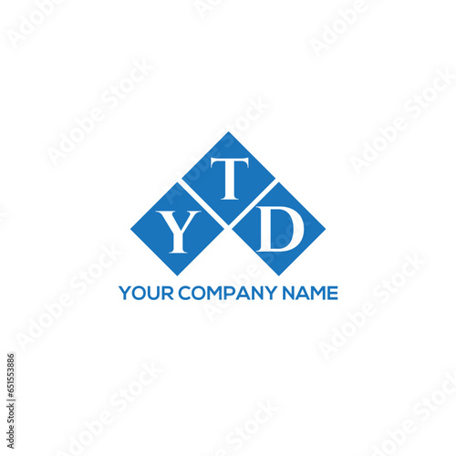 YTD letter logo design on white background. YTD creative initials letter logo concept. YTD letter design. photo