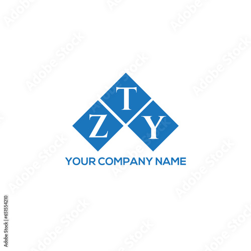 ZTY letter logo design on white background. ZTY creative initials letter logo concept. ZTY letter design. photo