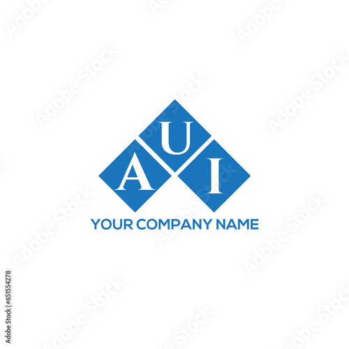 AUI letter logo design on white background. AUI creative initials letter logo concept. AUI letter design. photo