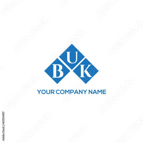 BUK letter logo design on white background. BUK creative initials letter logo concept. BUK letter design.