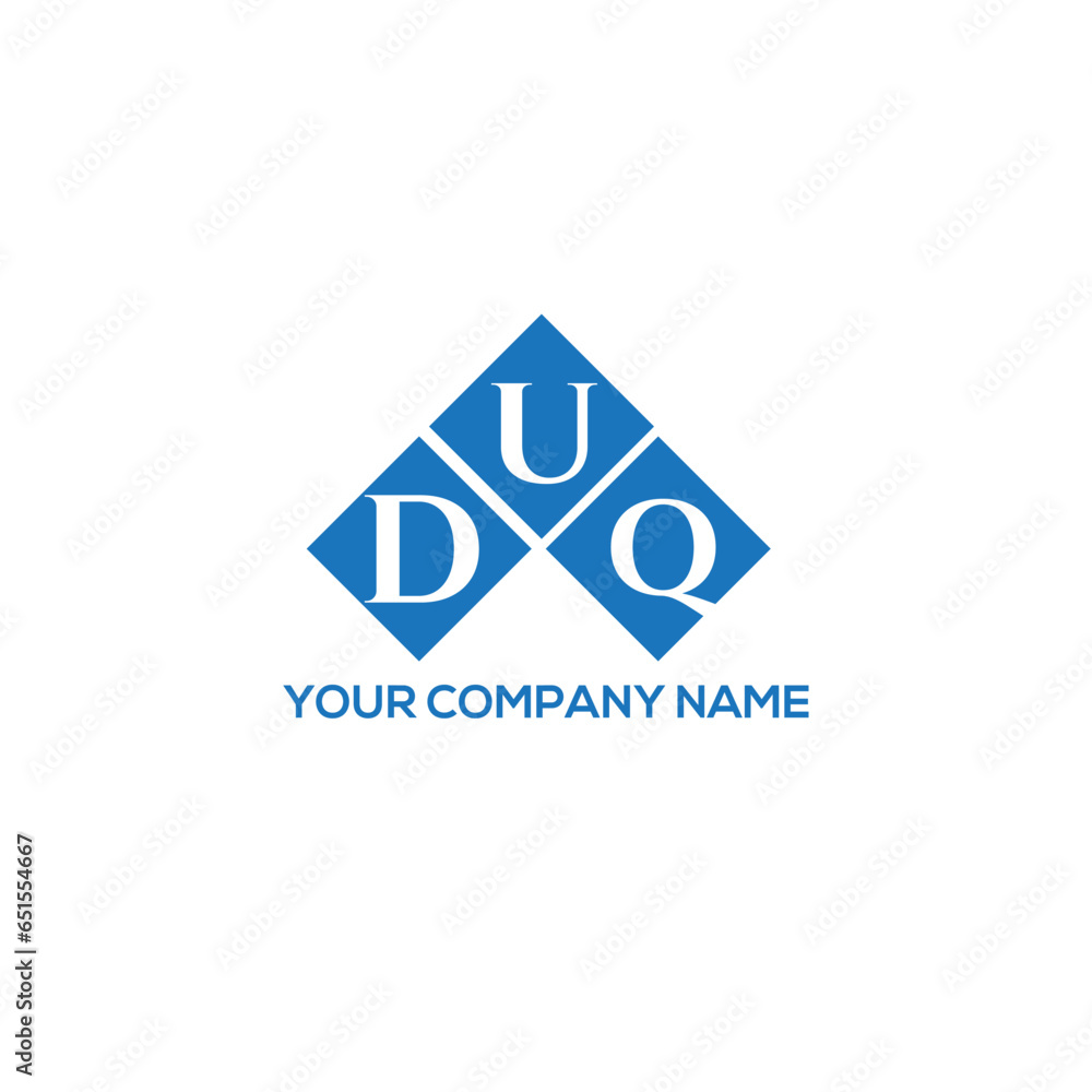 DUQ letter logo design on white background. DUQ creative initials letter logo concept. DUQ letter design. DUQ letter logo design on white background. DUQ creative initials letter logo concept. DUQ letter design.