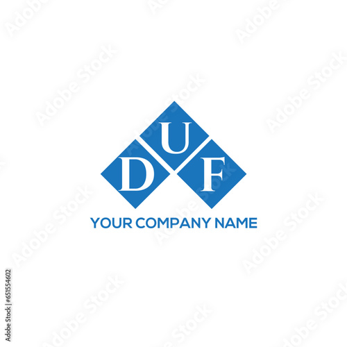 DUF letter logo design on white background. DUF creative initials letter logo concept. DUF letter design.
 photo