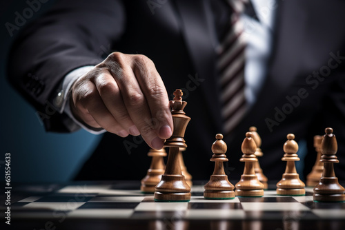 Wallpaper Mural Businessman playing chess. Strategy of investment. Torontodigital.ca