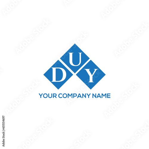 DUY letter logo design on white background. DUY creative initials letter logo concept. DUY letter design. photo