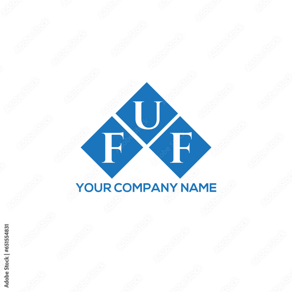 FUF letter logo design on white background. FUF creative initials letter logo concept. FUF letter design.
