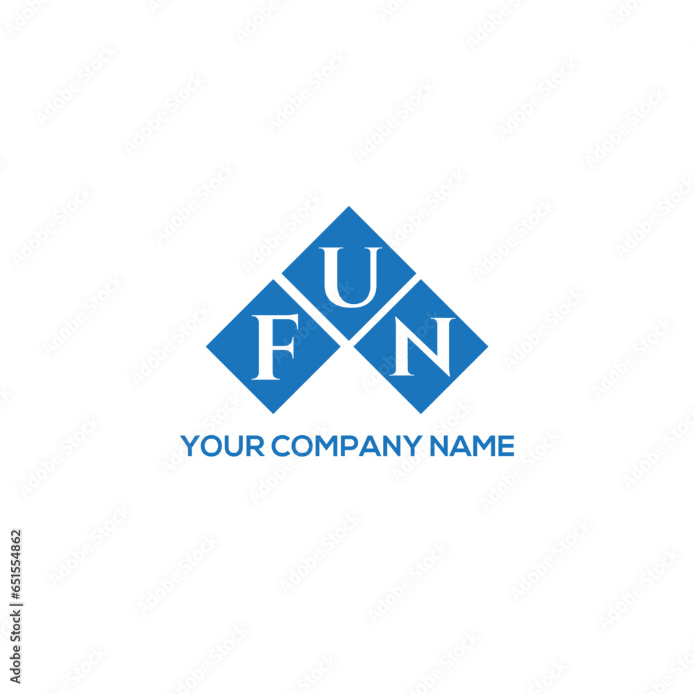 FUN letter logo design on white background. FUN creative initials letter logo concept. FUN letter design. FUN letter logo design on white background. FUN creative initials letter logo concept. FUN letter design.