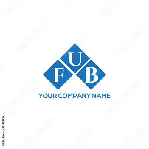 FUB letter logo design on white background. FUB creative initials letter logo concept. FUB letter design.