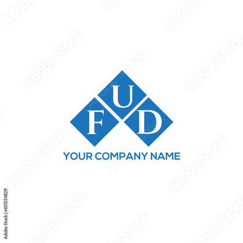 FUD letter logo design on white background. FUD creative initials letter logo concept. FUD letter design.