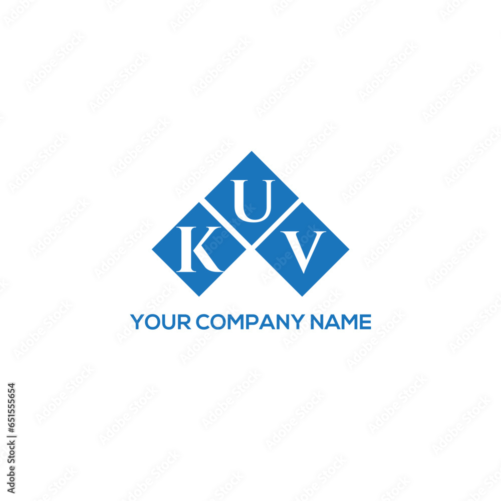 Fototapeta premium KUV letter logo design on white background. KUV creative initials letter logo concept. KUV letter design.