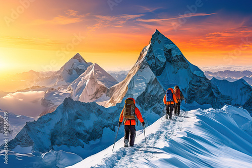 Mountaineering expedition to the top of Everest