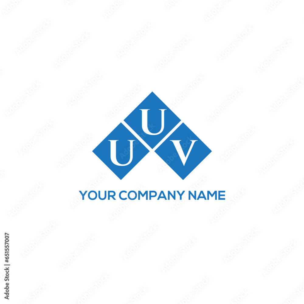 Fototapeta premium UUV letter logo design on white background. UUV creative initials letter logo concept. UUV letter design.