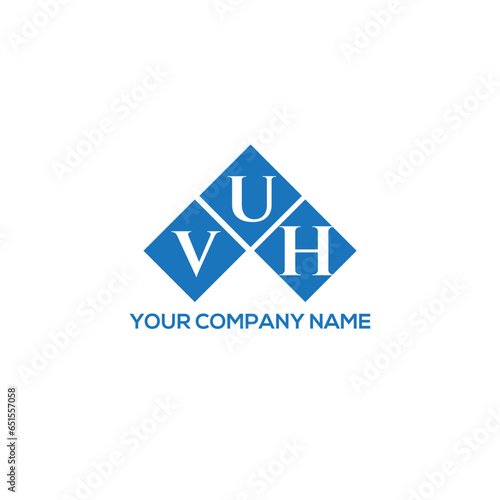 VUH letter logo design on white background. VUH creative initials letter logo concept. VUH letter design. photo
