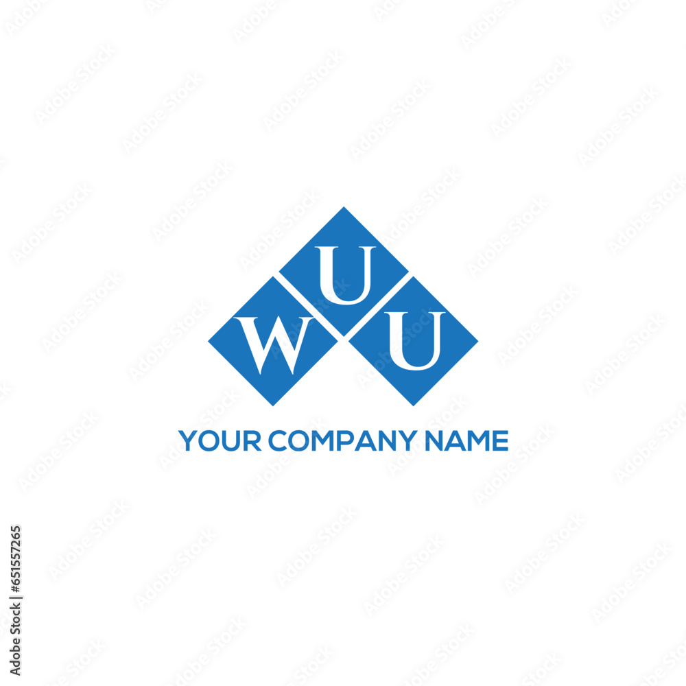 Fototapeta premium WUU letter logo design on white background. WUU creative initials letter logo concept. WUU letter design.