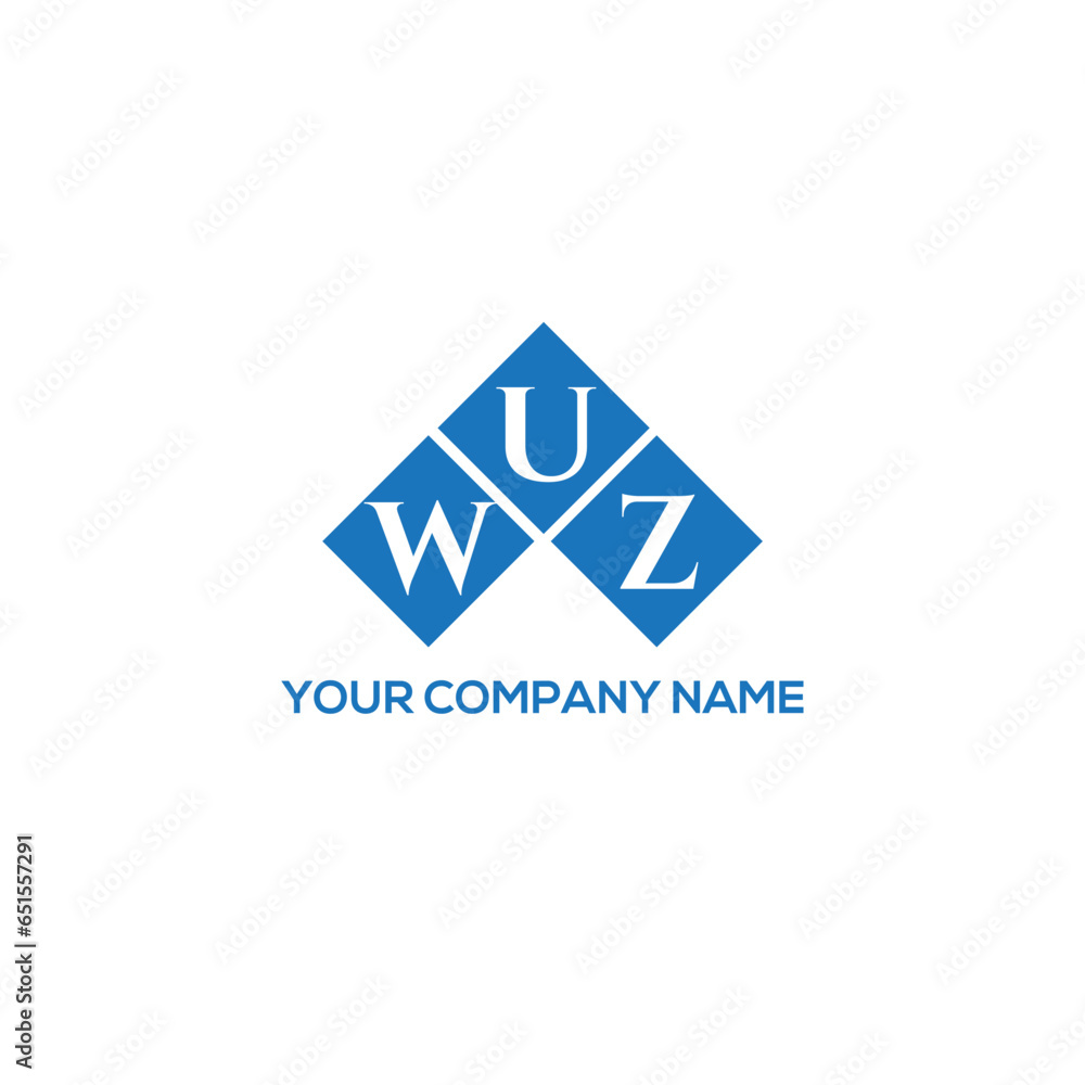 Fototapeta premium WUZ letter logo design on white background. WUZ creative initials letter logo concept. WUZ letter design.