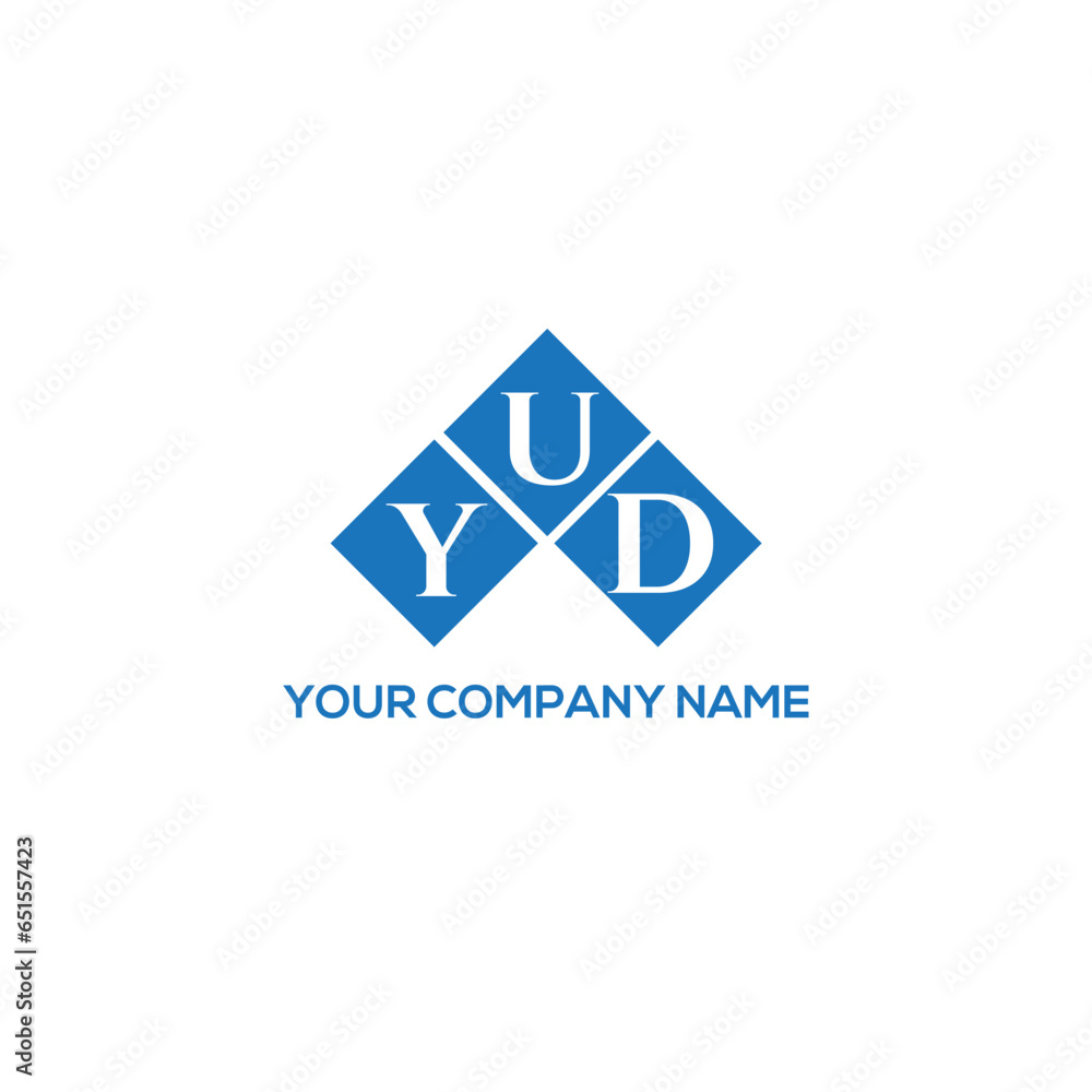 Fototapeta premium YUD letter logo design on white background. YUD creative initials letter logo concept. YUD letter design.