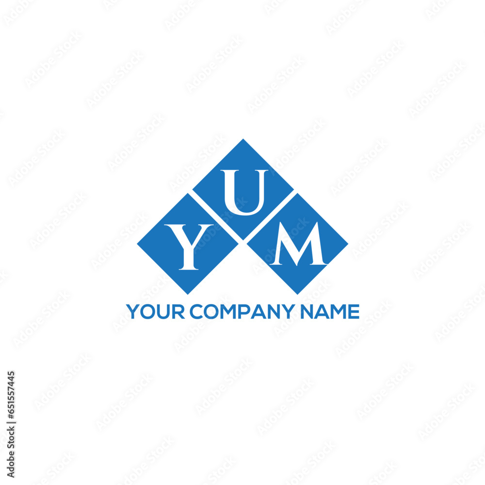 Fototapeta premium YUM letter logo design on white background. YUM creative initials letter logo concept. YUM letter design.