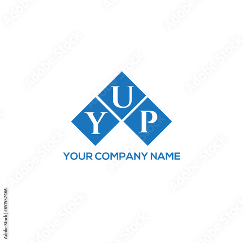 YUP letter logo design on white background. YUP creative initials letter logo concept. YUP letter design.
 photo