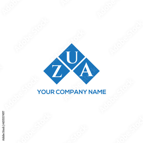 ZUA letter logo design on white background. ZUA creative initials letter logo concept. ZUA letter design.
 photo