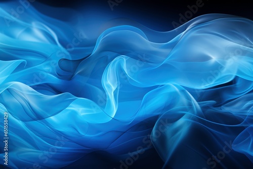 Blue Ethereal Smoke Elegance, a Mystical Background Texture Capturing the Fluid Beauty and Intriguing Patterns of Drifting Smoke