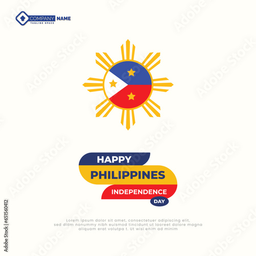 Vector Philippines celebration independence day social media post 