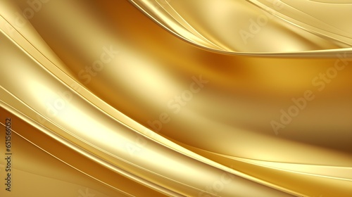 Abstract 3D Background of soft Waves in gold Colors. Elegant Wallpaper 