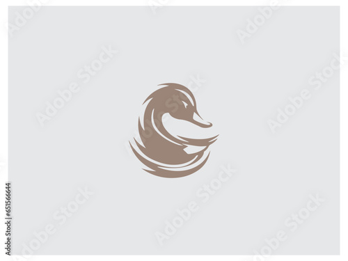 Premium duck logo design vector, vector and illustration,
