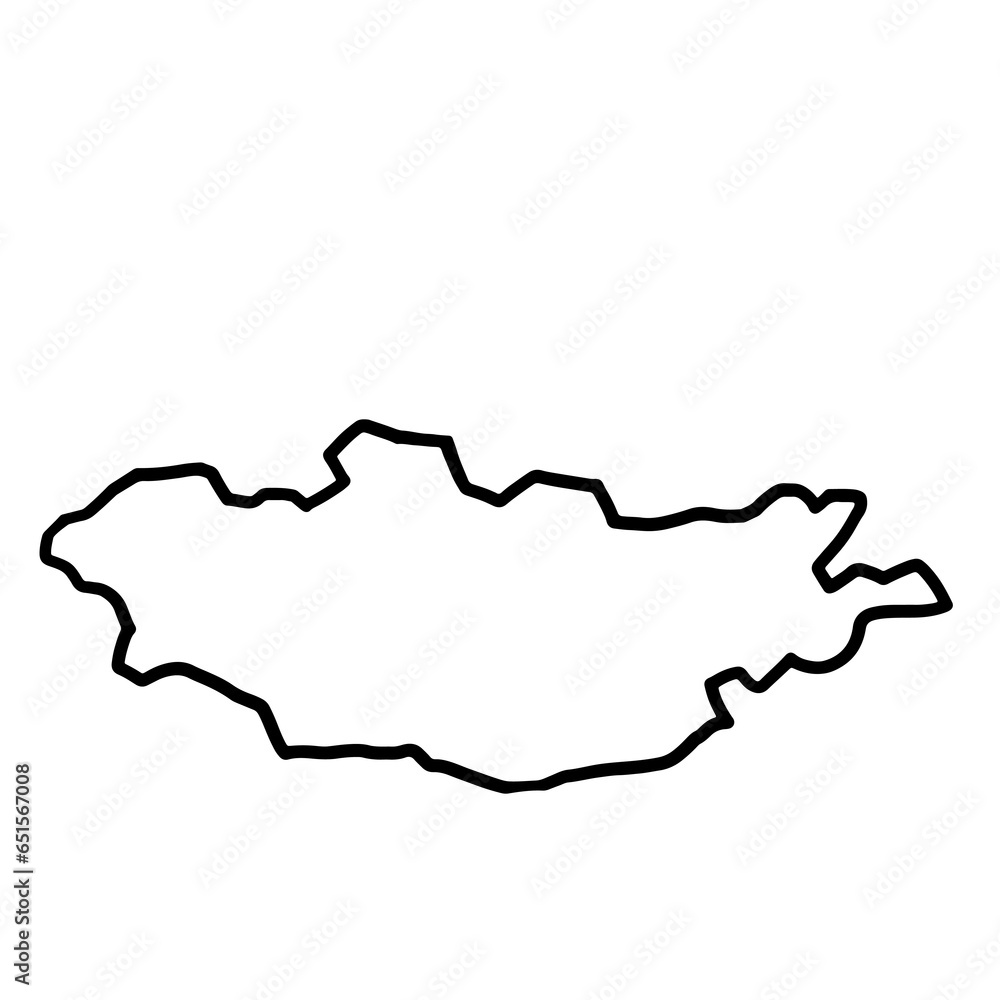 Mongolia simple outline Mongolia simple outline