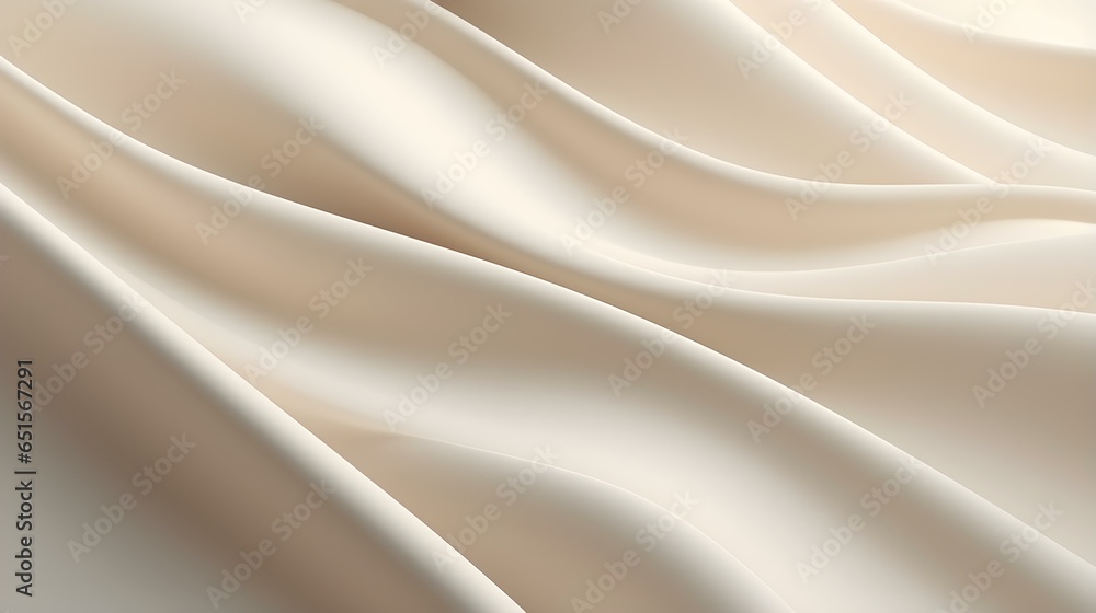 Obraz premium Abstract 3D Background of soft Waves in ivory Colors. Elegant Wallpaper 