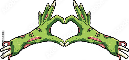 vector graphic hand zombie love