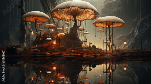 Conceptual art, mushroom. Creative design. Unique design. Concepts. © Ruby