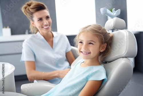 Smile dentistry dental clinic child patient hygiene girl dentist care medicine