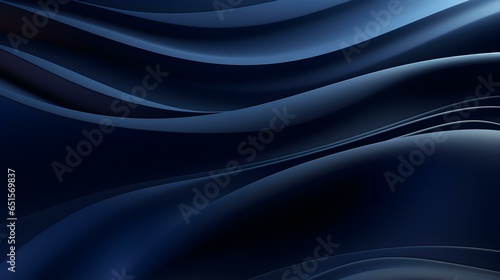 Abstract 3D Background of soft Waves in navy blue Colors. Elegant Wallpaper 
