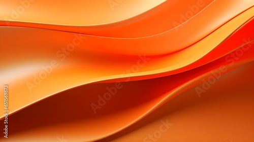 Abstract 3D Background of soft Waves in orange Colors. Elegant Wallpaper 