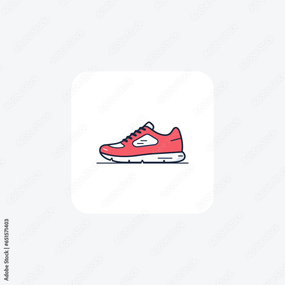 Sketcher Red Shoes and footwear Flat Color Icon set isolated on white background flat color vector illustration Pixel perfect Sketcher Red Shoes and footwear Flat Color Icon set isolated on white background flat color vector illustration Pixel perfect