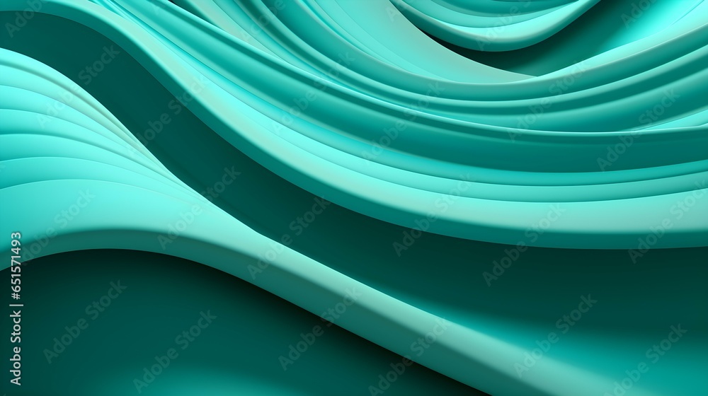 Abstract 3D Background of soft Waves in turquoise Colors. Elegant Wallpaper
Abstract 3D Background of soft Waves in turquoise Colors. Elegant Wallpaper