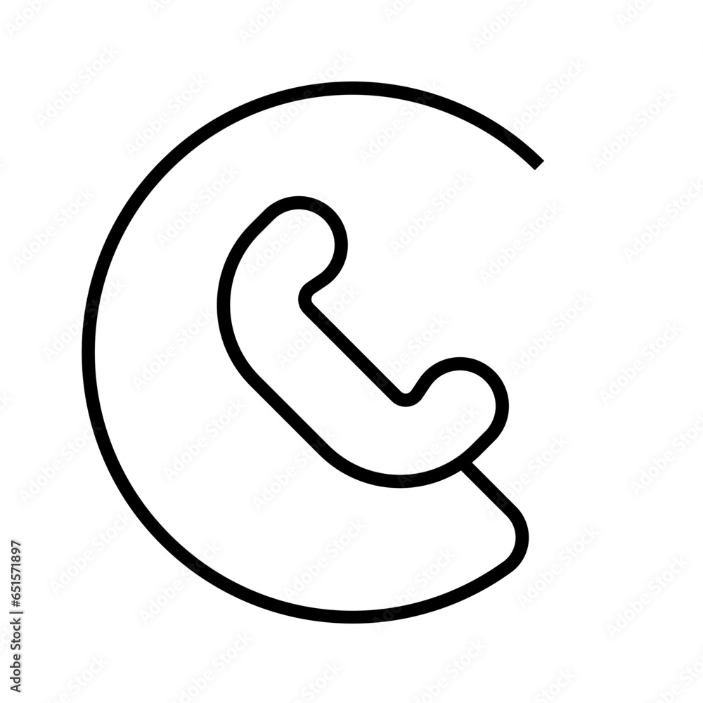 VECTOR TELEPHONE ICON STROKE VERSION VECTOR TELEPHONE ICON STROKE VERSION
